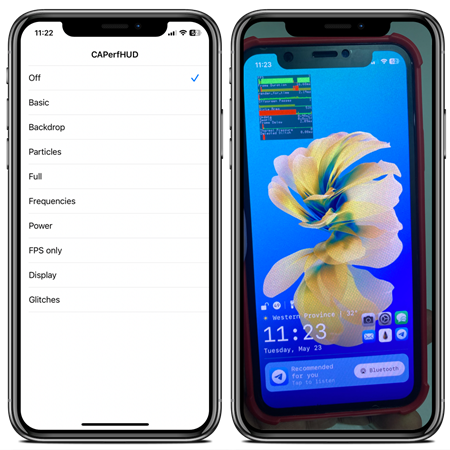CAPerfHUD screenshot 1